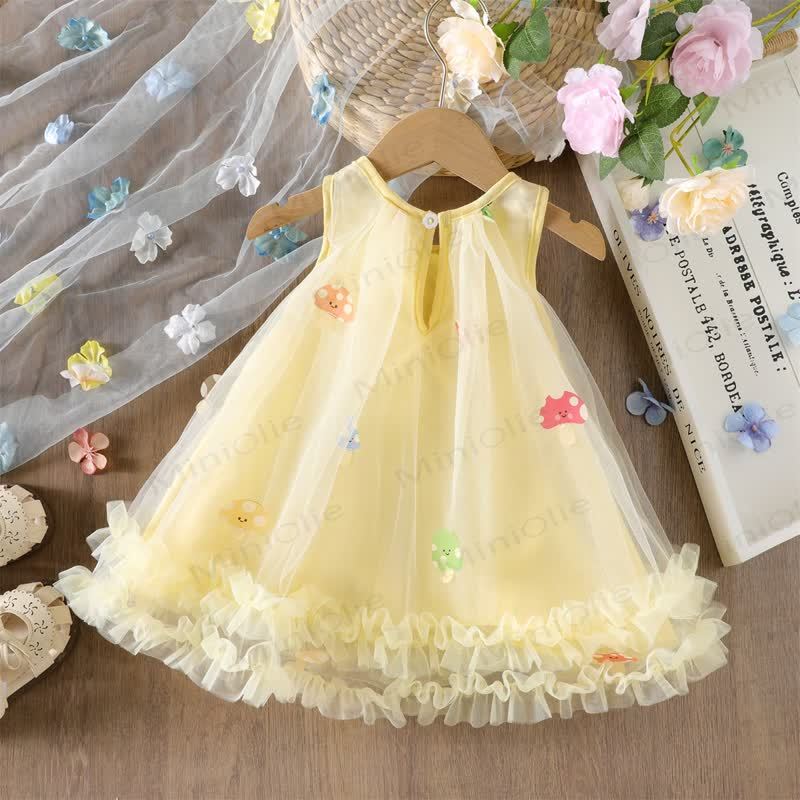 幼児用女の子用マッシュルームメッシュDress - image 2