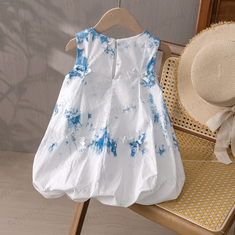 幼児用蝶ネクタイダイ柄ノースリーブDress - image 2