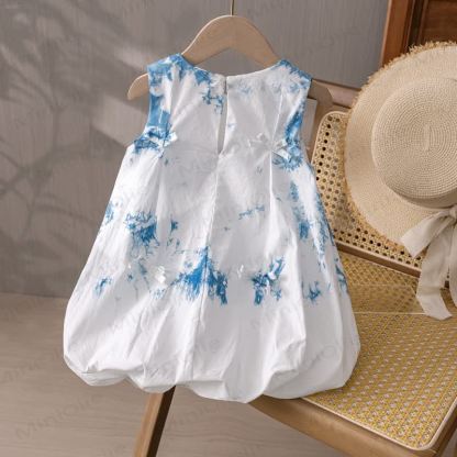 幼児用蝶ネクタイダイ柄ノースリーブDress - image 2