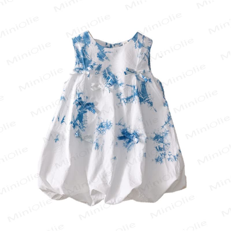 幼児用蝶ネクタイダイ柄ノースリーブDress - image 5