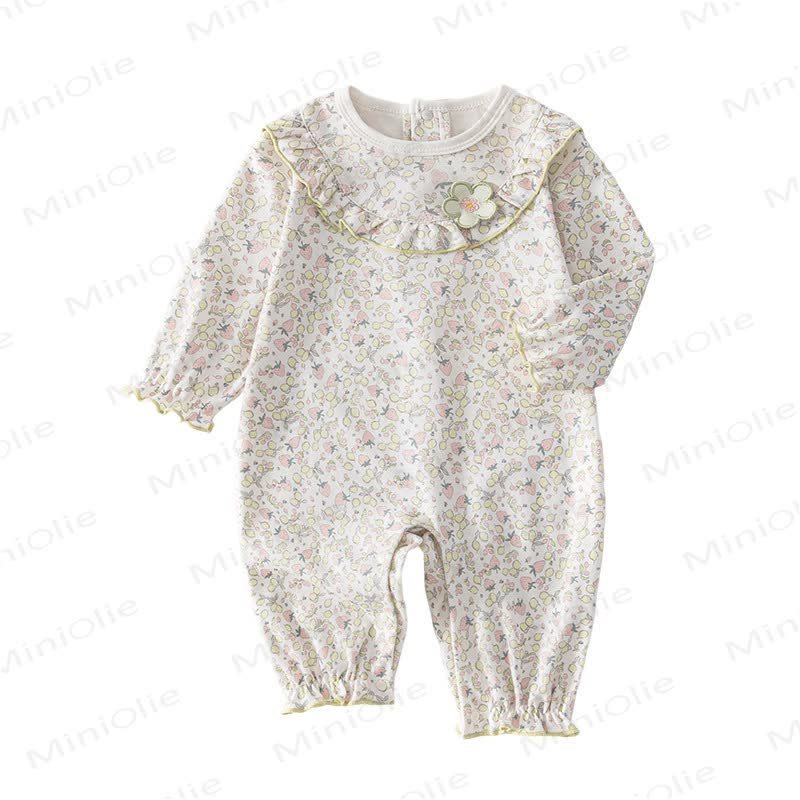 ベビーストロベリーフラワーロンパース - image 3