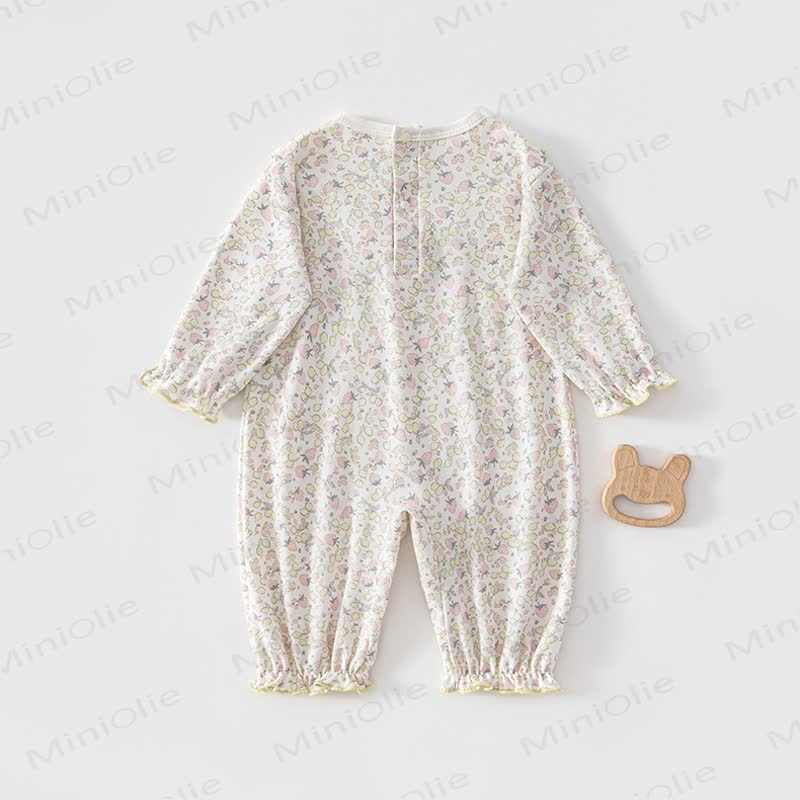 ベビーストロベリーフラワーロンパース - image 2