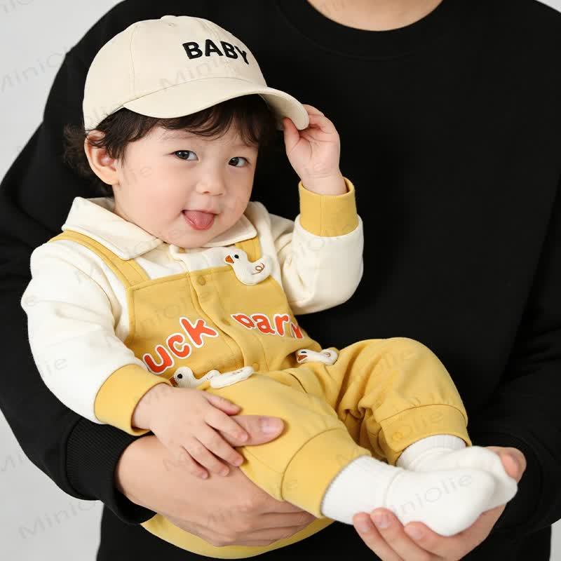 DUCK PARTYベビーフェイクロンパース 2枚セット - image 3