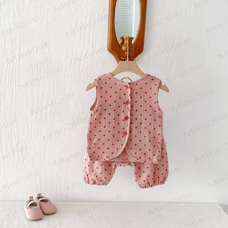 幼児用水玉模様のタンクトップとパンツのセット - image 12