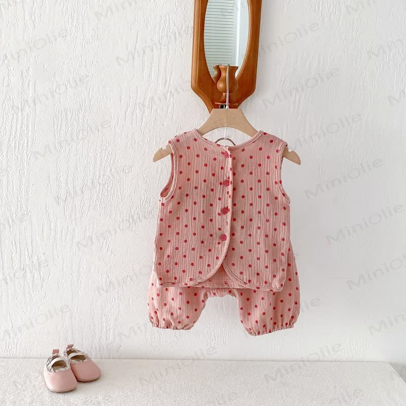 幼児用水玉模様のタンクトップとパンツのセット - image 12