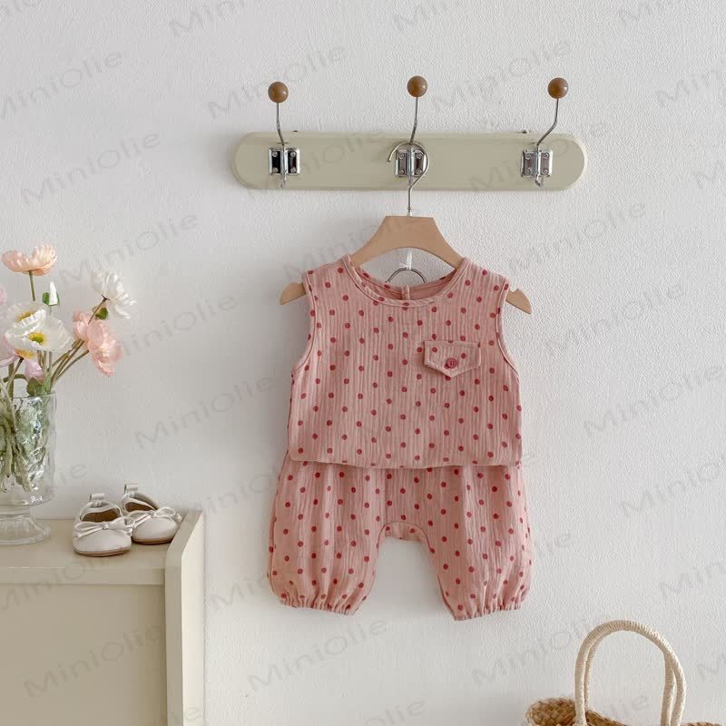 幼児用水玉模様のタンクトップとパンツのセット - image 11