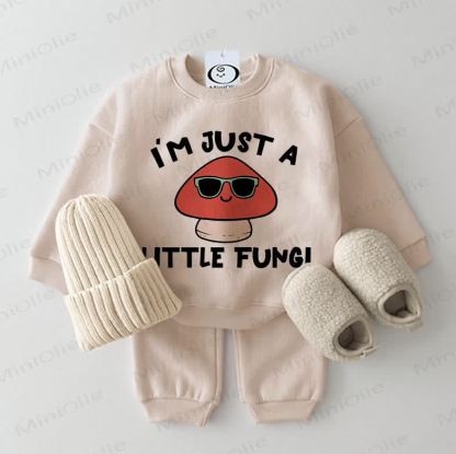 I'M JUST A LITTLE FUNGIベビー用スウェットシャツ 2点セット ベージュ - ベージュ - 2～3歳 - image 1