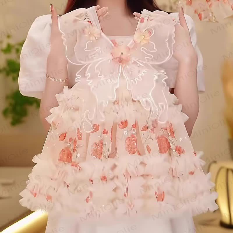 幼児の女の子の誕生日用バタフライフラワーDress - image 3