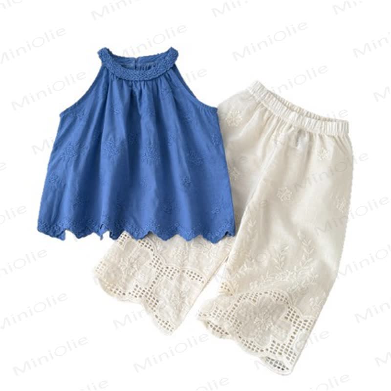 幼児用女の子用ブルータンクトップ＆パンツセット - image 5