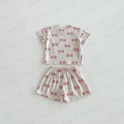 幼児用アルファベットTシャツとショーツセット - image 4