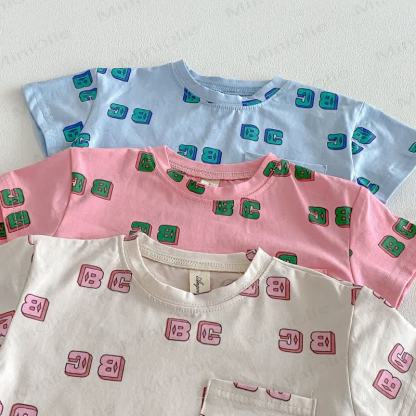 幼児用アルファベットTシャツとショーツセット - image 11