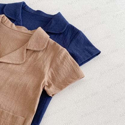 幼児用無地ポケットTシャツとショーツセット - image 11