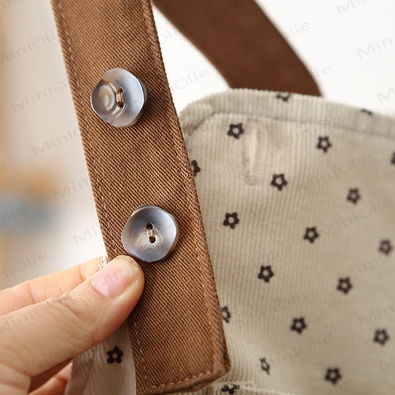 ベビー幼児用コーデュロイフラワーオーバーオール - image 4