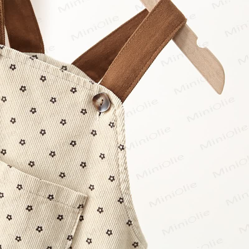 ベビー幼児用コーデュロイフラワーオーバーオール - image 7