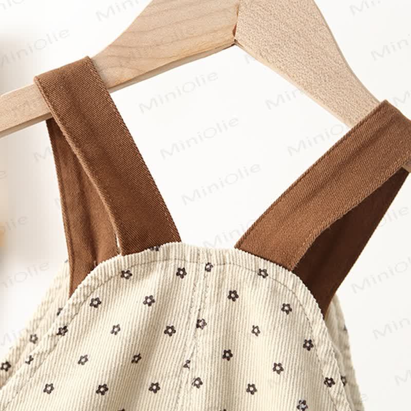 ベビー幼児用コーデュロイフラワーオーバーオール - image 6