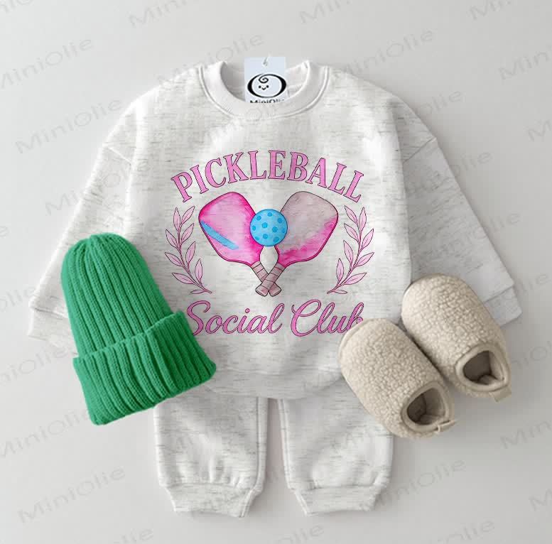 PICKLEBALL SOCIAL CLUBベビー用スウェットシャツ 2点セット ライトグレー - ライトグレー - 2～3歳 - image 1