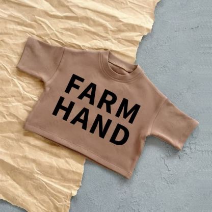 FARM HANDベビー サマー カジュアル Tシャツ - 茶色 - 2～3歳 - image 3