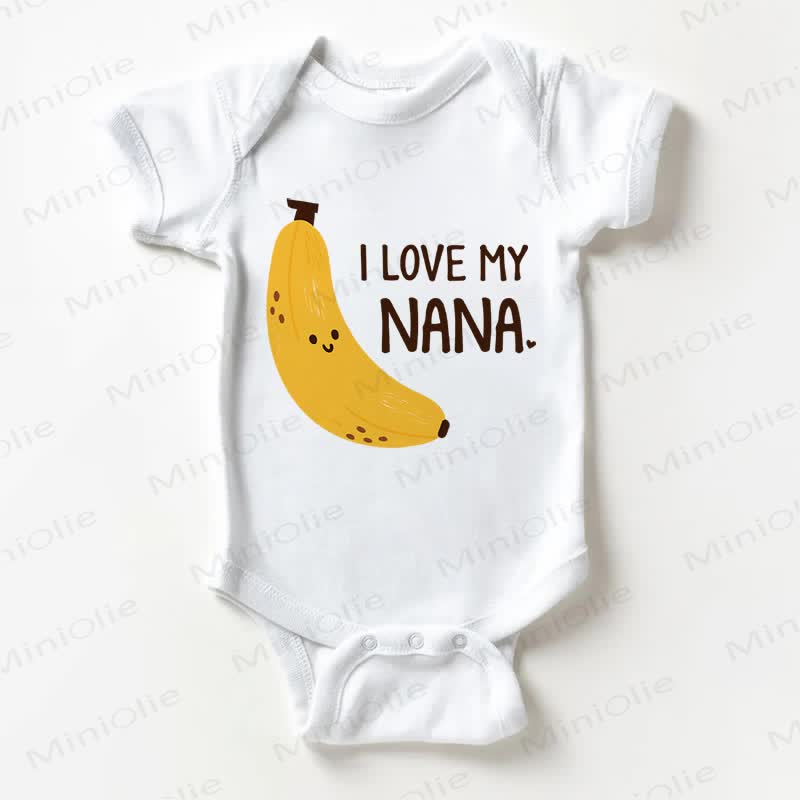 I LOVE MY NANA.ベビー用ホワイトボディスーツ - 白 - 18～24ヶ月 - image 1