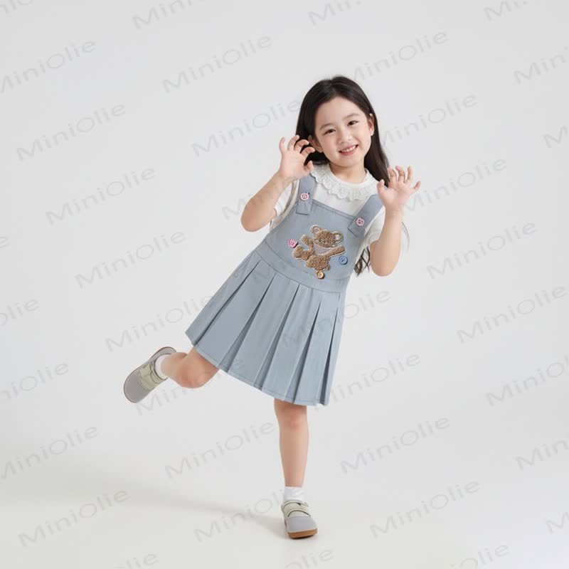 幼児用ホワイトTシャツとベアストラップDress - image 18