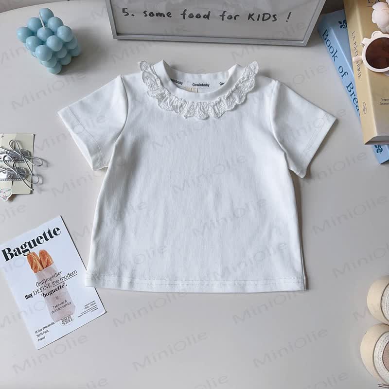 幼児用ホワイトTシャツとベアストラップDress - image 4