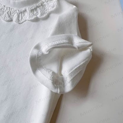 幼児用ホワイトTシャツとベアストラップDress - image 9