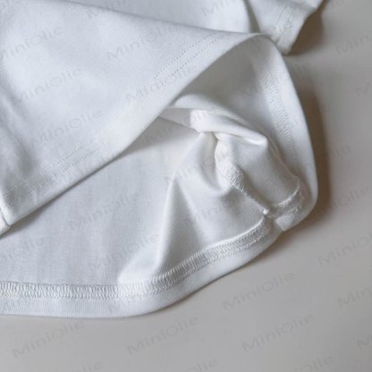 幼児用ホワイトTシャツとベアストラップDress - image 10