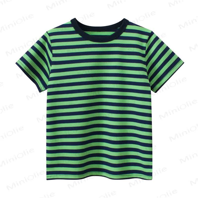 幼児用男の子用ストライプTシャツ - ダークブルー - 8-9T - image 3