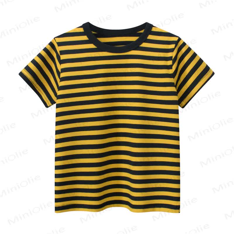 幼児用男の子用ストライプTシャツ - 黄色 - 8-9T - image 9