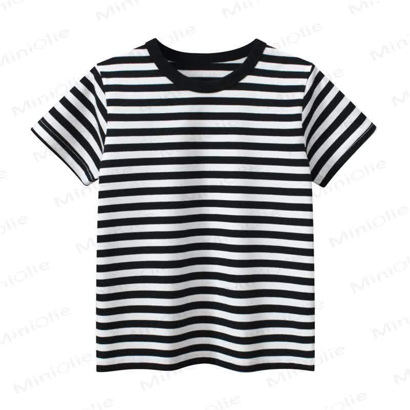 幼児用男の子用ストライプTシャツ - 黒 - 8-9T - image 8
