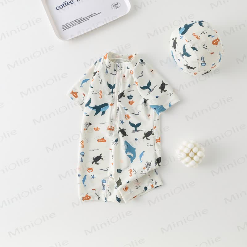 幼児男の子用クジラ亀水着（帽子付き） - image 2