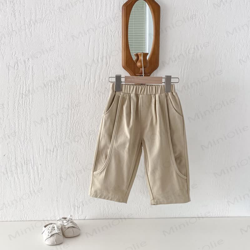 幼児用無地ルーズパンツ - ベージュ - 6～7歳 - image 6