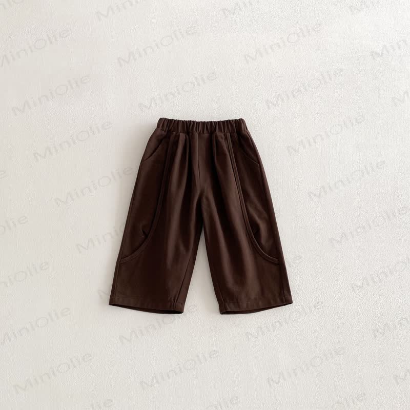 幼児用無地ルーズパンツ - 茶色 - 6～7歳 - image 8