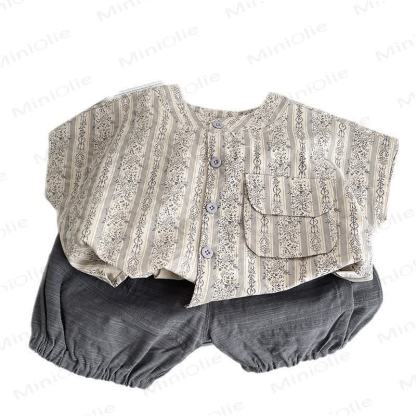 幼児用花柄シャツ＆パンツセット - image 11