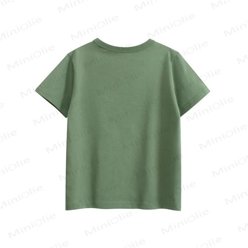 GIRAFFEの幼児用男の子向けグリーンTシャツ - image 2