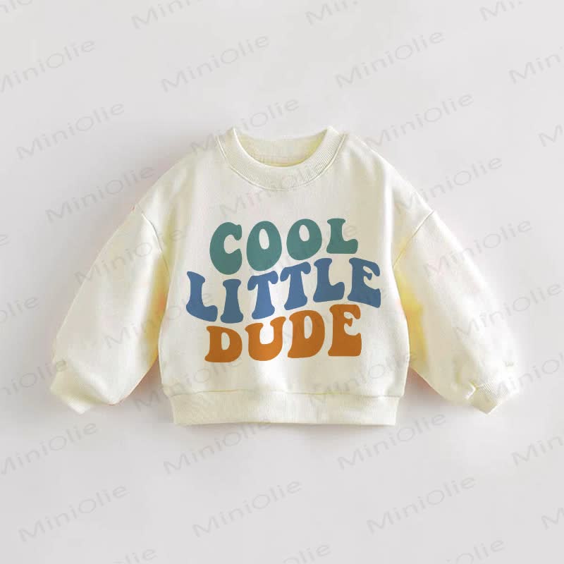 COOL LITTLE DUDE幼児用スウェットシャツ - クリーム - 3～5歳 - image 1