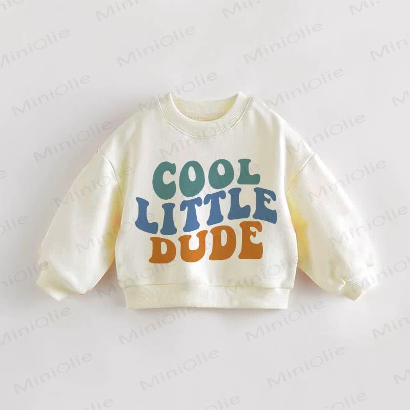 COOL LITTLE DUDE幼児用スウェットシャツ - クリーム - 3～5歳 - image 1