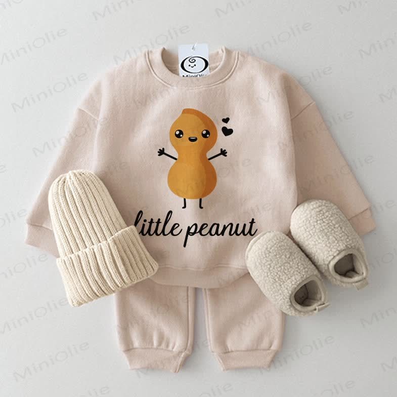 LITTLE PEANUTベビースウェットシャツ 2点セット ベージュ - ベージュ - 2～3歳 - image 1