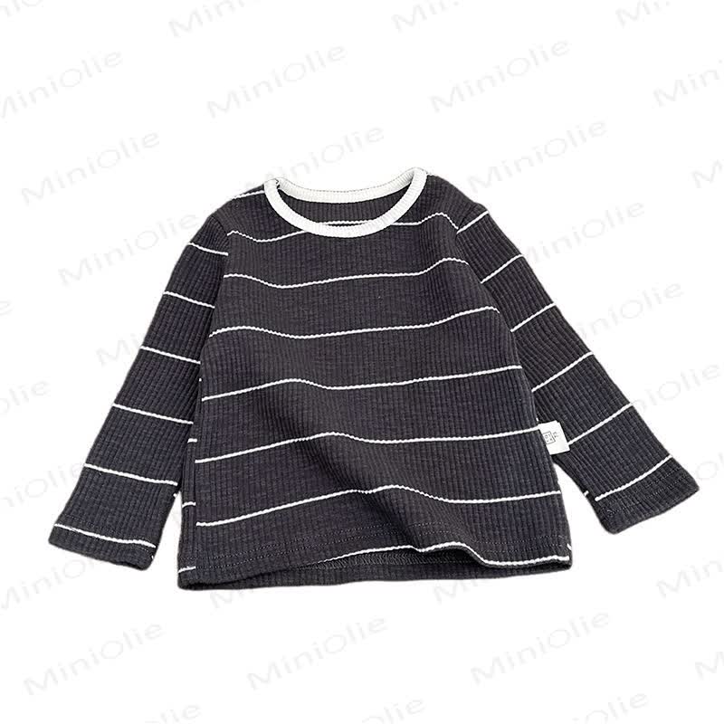 幼児用リブ編みストライプTシャツ - image 5