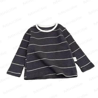 幼児用リブ編みストライプTシャツ - image 5