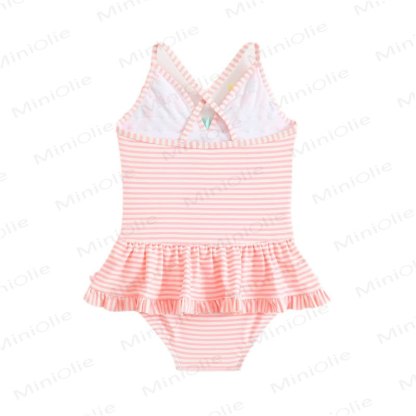 ベビー用ストライプ柄花柄水着 - image 5