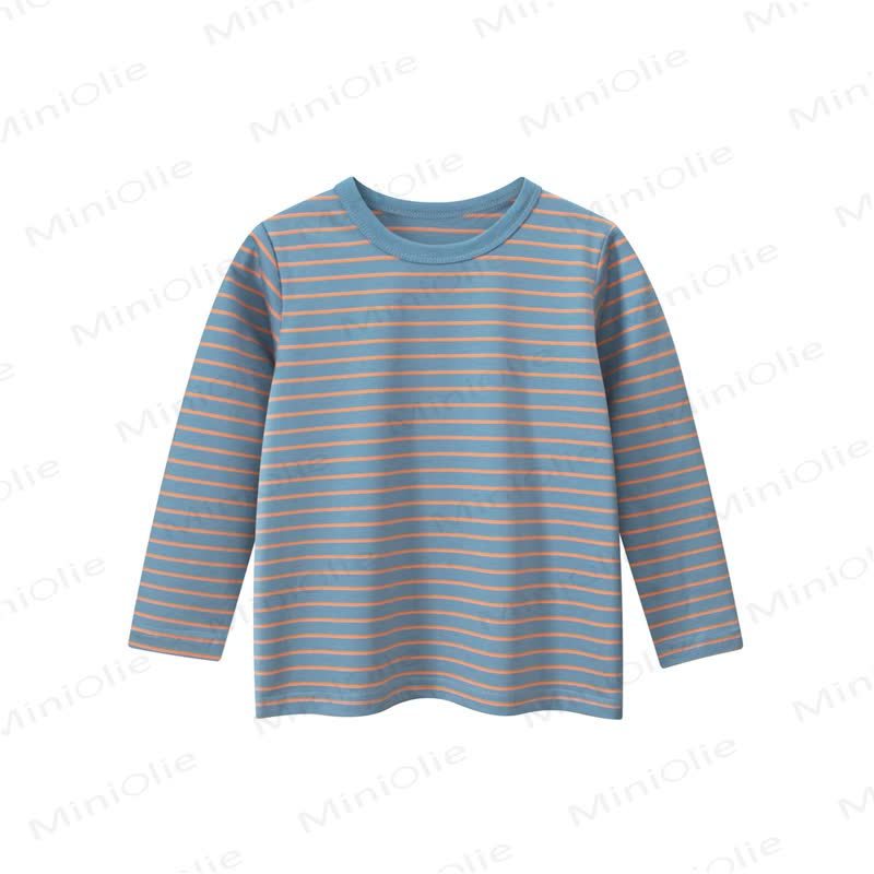 幼児用ストライプ柄クルーネックTシャツ - オレンジ - 8-9T - image 3