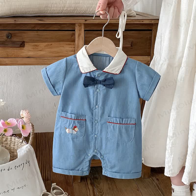 ベビーセーラーリボンロンパース - 青 - 18～24ヶ月 - image 1