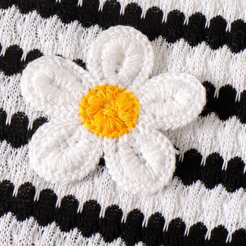 幼児用花柄ストライプセット - image 3