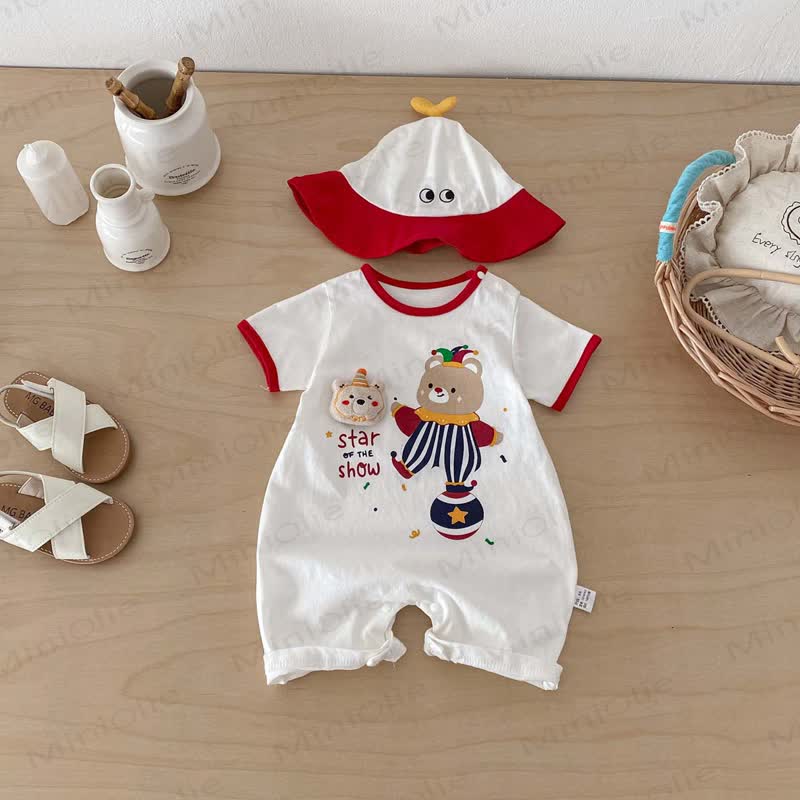 STAR OF THE SHOWのベビーロンパース（帽子付き） - 白 - 18～24ヶ月 - image 1