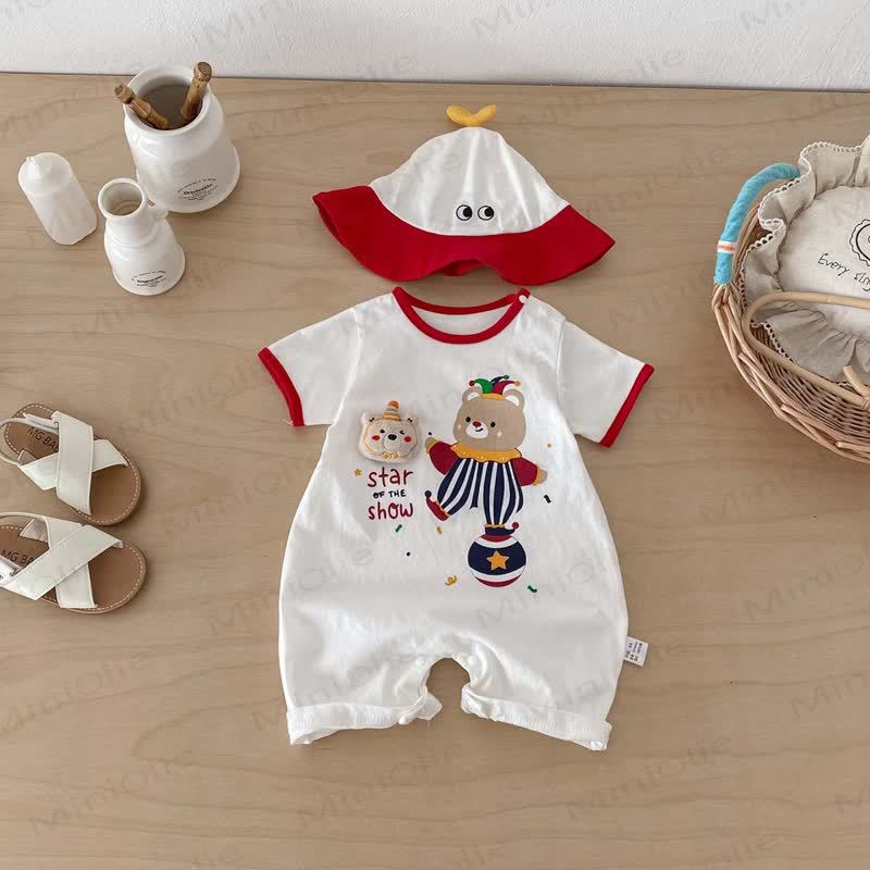 STAR OF THE SHOWのベビーロンパース（帽子付き） - 白 - 18～24ヶ月 - image 1