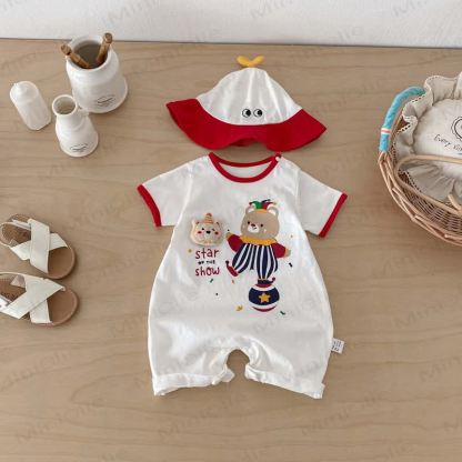 STAR OF THE SHOWのベビーロンパース（帽子付き） - 白 - 18～24ヶ月 - image 1