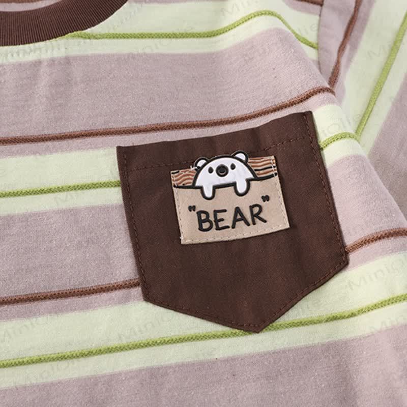 BEARの幼児用ストライプTシャツとショートパンツのセット - image 9