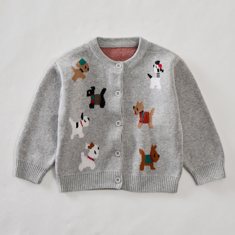 ベビー幼児用子犬用セーター - グレー - 5～7歳 - image 1