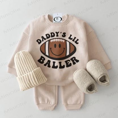 DADDY'S LIL BALLERベビースウェットシャツ 2点セット - ベージュ - 2～3歳 - image 1