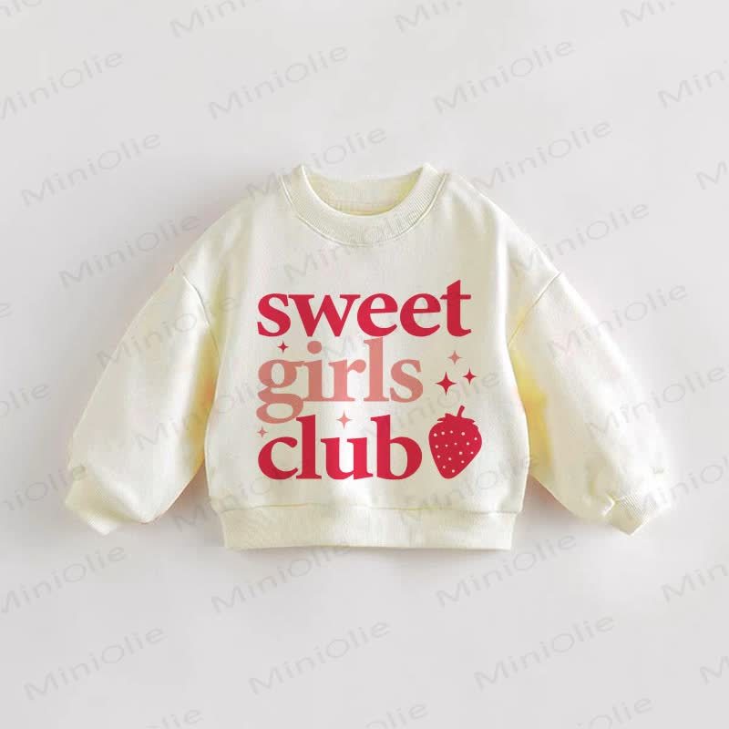 SWEET GIRLS CLUB幼児用スウェットシャツ - クリーム - 3～5歳 - image 1